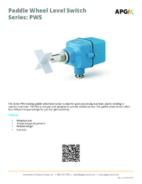 Thumbnail of document Data Sheet - PWS Mini Level Paddle Wheel Switch